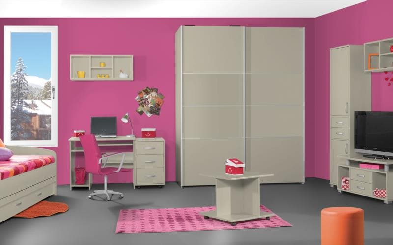 Treviso Handle-less Gloss Mussel Bedroom